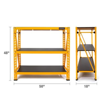 Image showing 6 th DEWALT 3-Shelf 50 in. x 18 in. x 48 in. Industrial Storage Rack