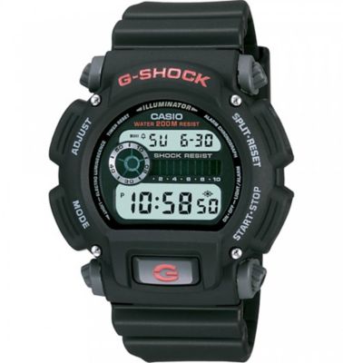 G SHOCK Men's Digital Wrist Watch, Red Accents, 200 m Water Resistance, DW9052-1V