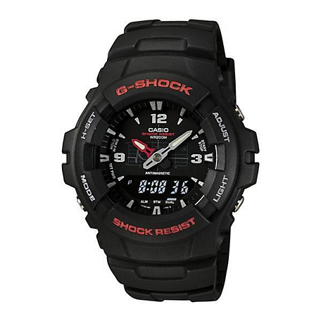 G SHOCK Men's Analog/Digital Wrist Watch, 200 m, Black, G100-1BV
