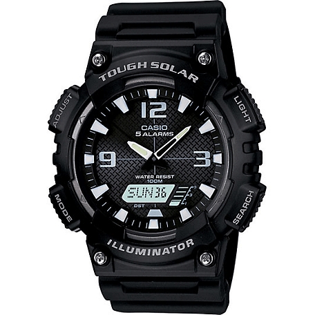 CASIO Men's Solar Power Analog/Digital Wrist Watch, 100 m, AQS810W-1AVCF