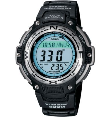 CASIO Men's Low Temp Resistant Compass Watch, 200 m Water Resistance, SGW100-1V
