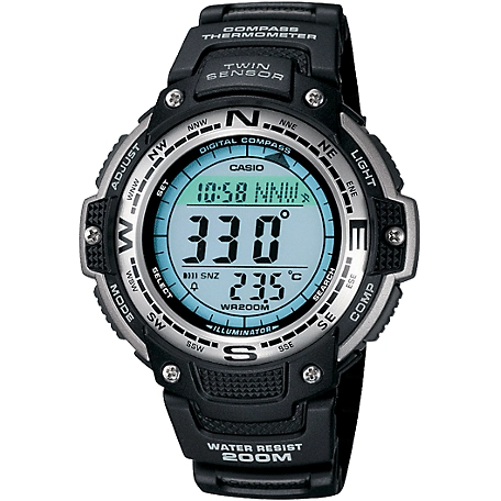 CASIO Men's Low Temp Resistant Compass Watch, 200 m Water Resistance, SGW100-1V