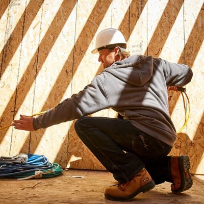 Image showing 5 th Ariat Men's Turbo Full-Grain Leather Carbon Toe Waterproof Work Boots, 6 in.