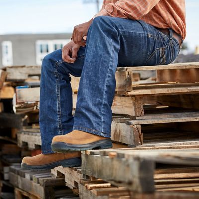 Image showing 5 th Ariat Men's Turbo Full-Grain Leather Carbon Toe Waterproof Chelsea Work Boots