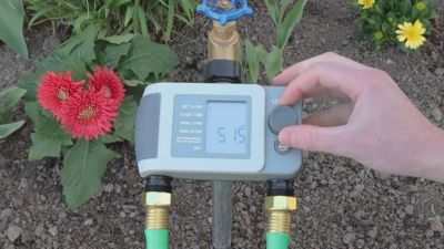 Image showing  Dual-Zone 2-Outlet Hose Faucet Watering Timer