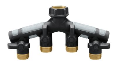 Orbit 3/4 in. Pro Flo Zinc 4-Way Hose Manifold