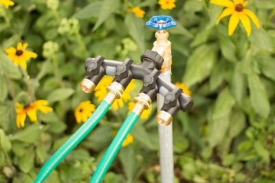 Image showing  3/4 in. Pro Flo Zinc 4-Way Hose Manifold