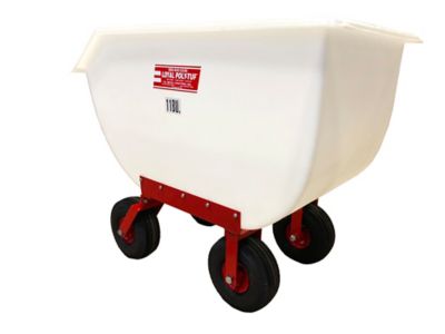 Image showing  11-Bushel Poly-Tuf Feed Cart with Air Tires