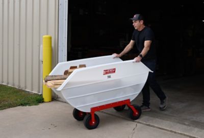 Image showing 4 th Loyal 20-Bushel Poly-Tuf Feed Cart with Air Tires