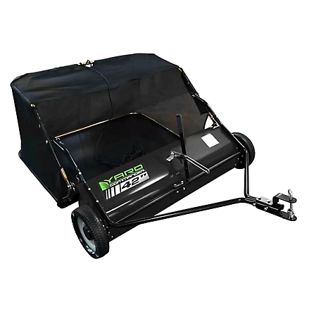 Yard Commander 42in. Tow Behind Lawn Sweeper, 17.79 cu. ft. Hopper Capacity, Four Durable 10 in. Nylon Brushes Adjustable Height