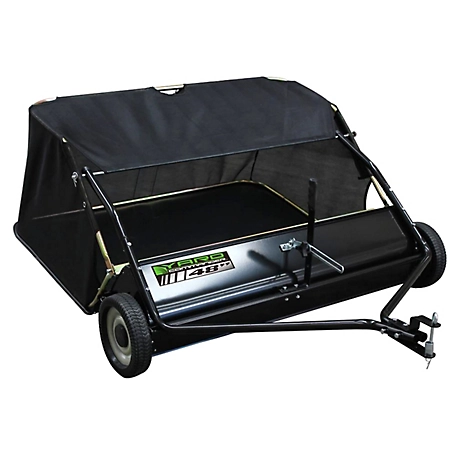 Yard Commander 48 in. Tow Behind Lawn Sweeper, 20 cu. ft. Hopper Capacity, Four Durable 10 in. Nylon Brushes, Adjustable Height