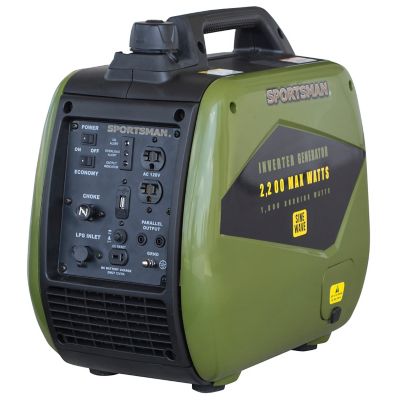 Sportsman 1,800-Watt Dual Fuel Portable Inverter Generator Great little generator!  Starts easy and runs quietly