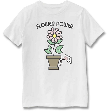 Farm Fed Clothing Girls' Short-Sleeve Flower Power T-Shirt