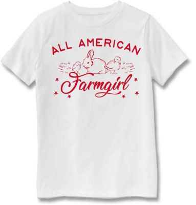 Farm Fed Clothing Girls' Short-Sleeve Am Farmgirl T-Shirt