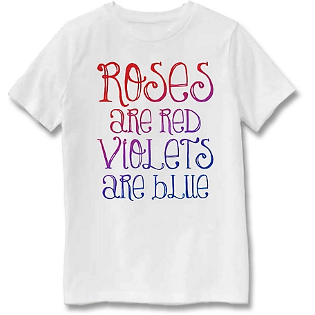 Farm Fed Clothing Girls' Short-Sleeve Roses Violets T-Shirt