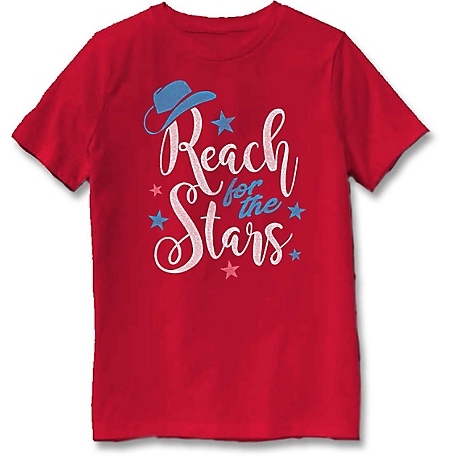 Farm Fed Clothing Girls' Short-Sleeve Reach for the Stars T-Shirt