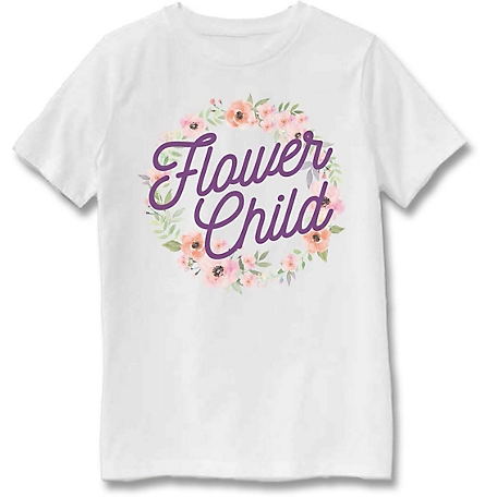 Farm Fed Clothing Girls' Short-Sleeve Flower Child T-Shirt