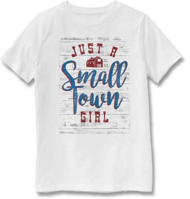 Goodie Two Sleeves Girls' Short-Sleeve Just a Small Town T-Shirt