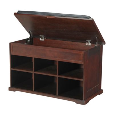 Image showing 1 th northbeam 6-Cubby Wooden Shoe Bench