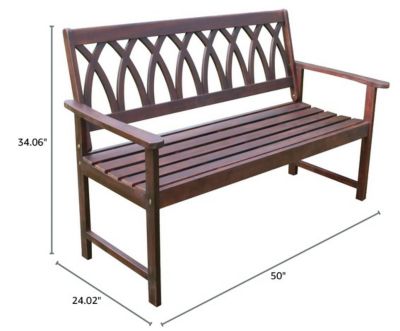 Image showing  Crisscross Patio Garden Bench