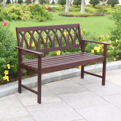 Image showing  Crisscross Patio Garden Bench