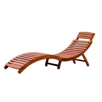 northbeam Curved Folding Patio Chaise Lounger