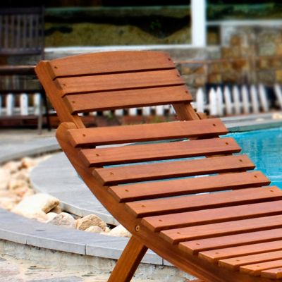 Image showing  Curved Folding Patio Chaise Lounger