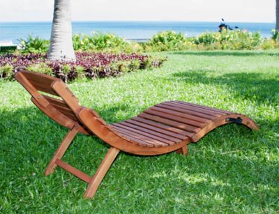 Image showing 6 th northbeam Curved Folding Patio Chaise Lounger