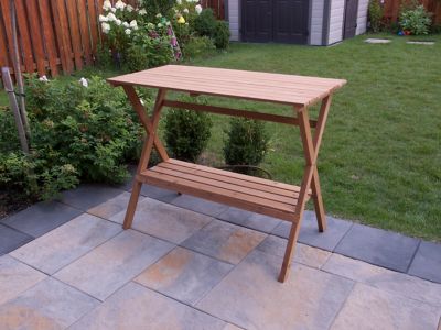 Image showing  25.39 in. x 46.97 in. x 37.2 in. Simple Potting Bench