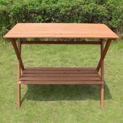 Image showing  25.39 in. x 46.97 in. x 37.2 in. Simple Potting Bench
