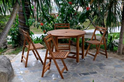 Image showing 5 th northbeam Acacia Folding Dining Table