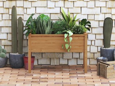 Image showing  160 L Wood Easy Grow Raised Planter