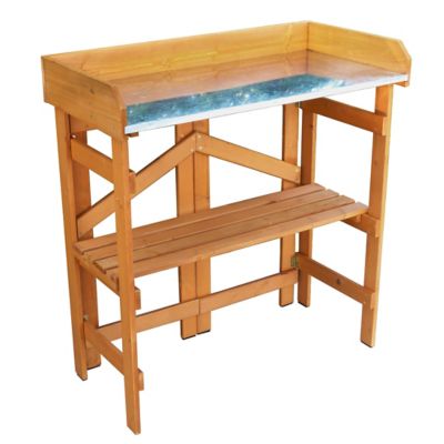 northbeam 15.75 in. x 31.89 in. x 34.06 in. Folding Utility Table and Potting Bench