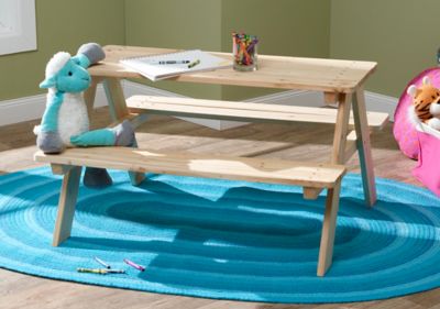 Image showing  Kids' Wooden Picnic Table, 100 lb. Weight Capacity