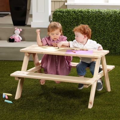 Image showing  Kids' Wooden Picnic Table, 100 lb. Weight Capacity