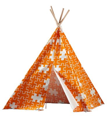 turtleplay Children's Teepee, Orange Puzzle