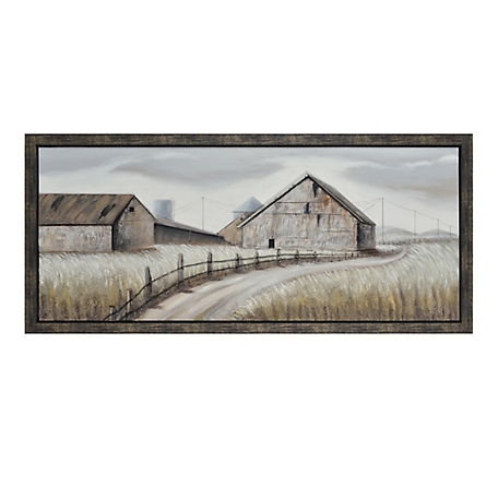 Crestview Collection Dusty Road Framed Hand-Painted Canvas Wall Art, 71 in. x 1.5 in. x 31.5 in.