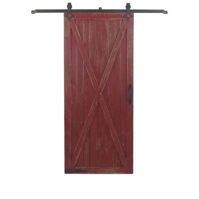 Crestview Collection Modern Farm 1 Wooden Barn Door Decor, 46.5 in. x 2.5 in. x 58 in.