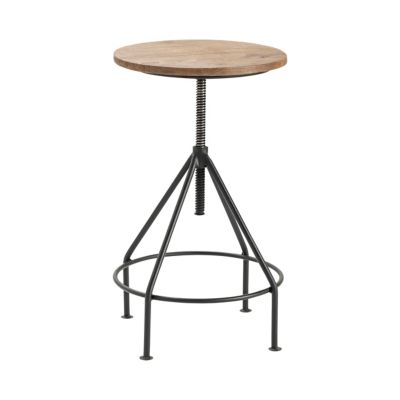 Image showing 1 th Crestview Collection Bengal Manor Mango Wood and Metal Bar Stool, 20 in.