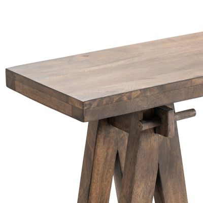 Image showing  Landau Mango Wood A-Frame Console Table