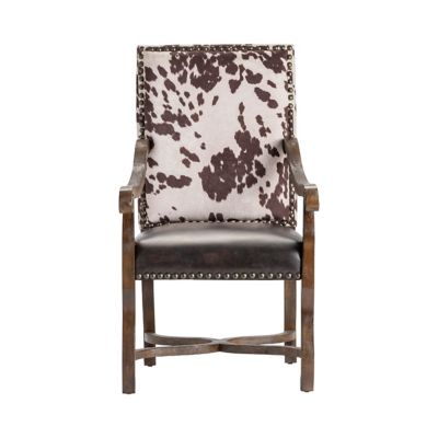 Image showing  24 in. x 30 in. x 42.25 in. Mesquite Ranch Faux Cowhide Armchair