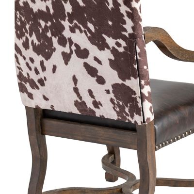 Image showing  24 in. x 30 in. x 42.25 in. Mesquite Ranch Faux Cowhide Armchair
