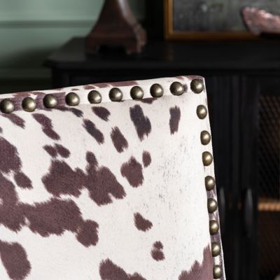 Image showing  24 in. x 30 in. x 42.25 in. Mesquite Ranch Faux Cowhide Armchair