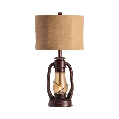 Image showing  28 in. H Lauren Vintage Table Lamp, Rust Red