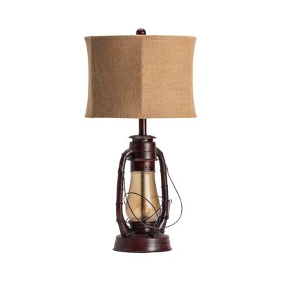 Image showing  28 in. H Lauren Vintage Table Lamp, Rust Red