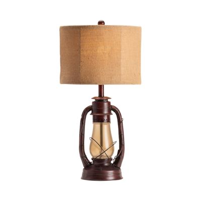 Image showing  28 in. H Lauren Vintage Table Lamp, Rust Red