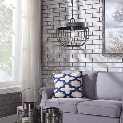 Image showing  1-Light Hen House Track Lighting Pendant Light, 9.25 in. x 14 in., Galvanized