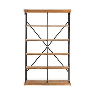 Crestview Collection La Salle Metal and Wood Bookshelf