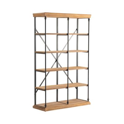Image showing  5-Shelf La Salle Metal and Wood Bookshelf