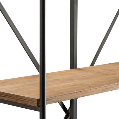 Image showing  5-Shelf La Salle Metal and Wood Bookshelf